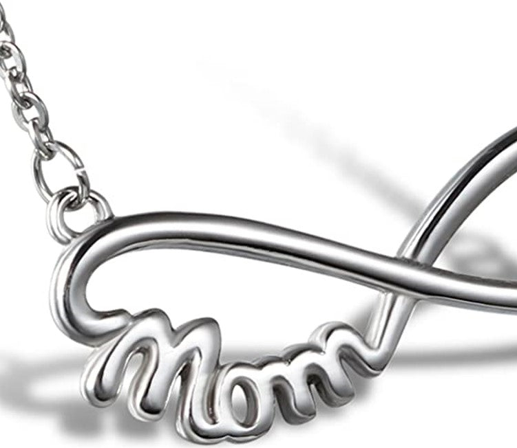 925 Sterling Silver Mom Infinity Necklace