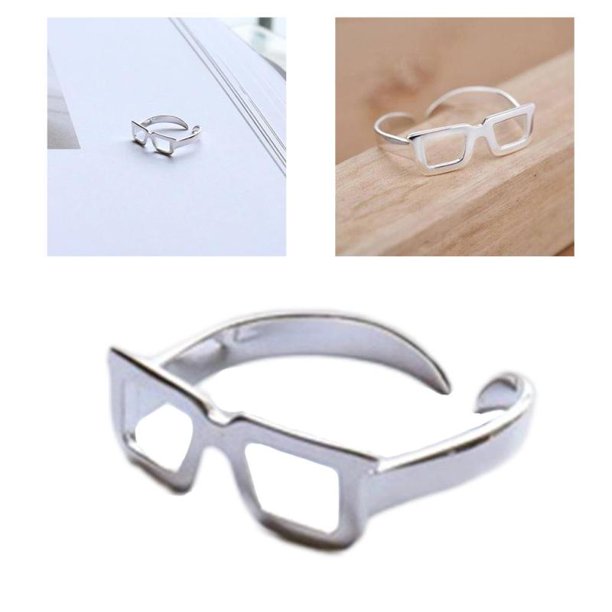 Sterling Silver Glasses Frames Open Ring