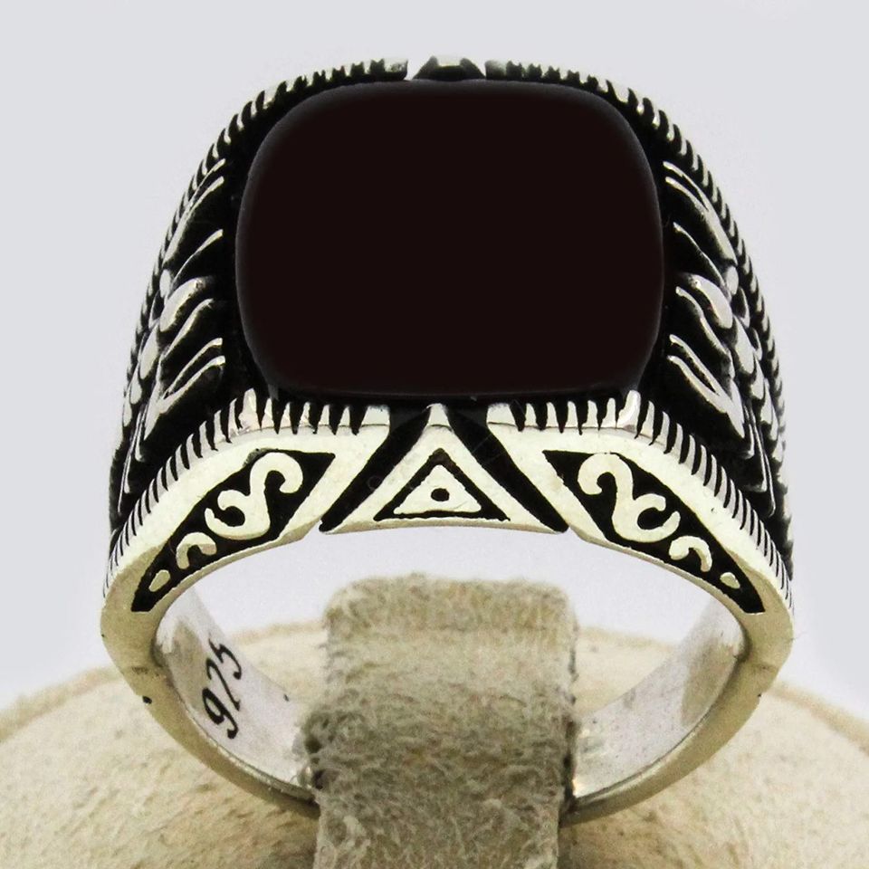 Men's Black Onyx Silver Scorpion Ring