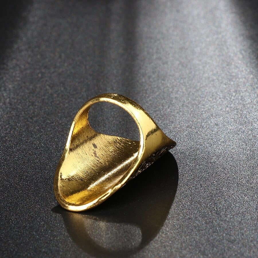 Huge 47mm Vintage Classical Antique Gold Ring