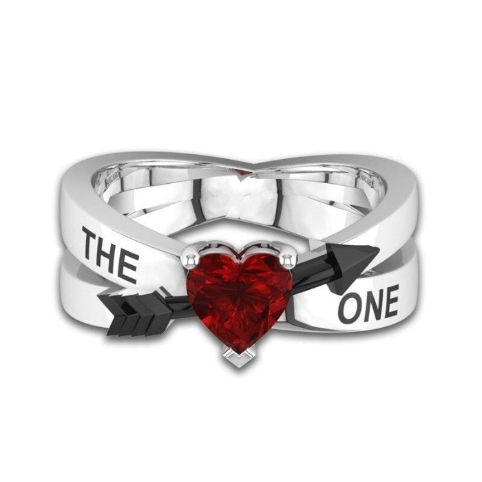 Cupid Arrow The One Romantic Red Heart Ring