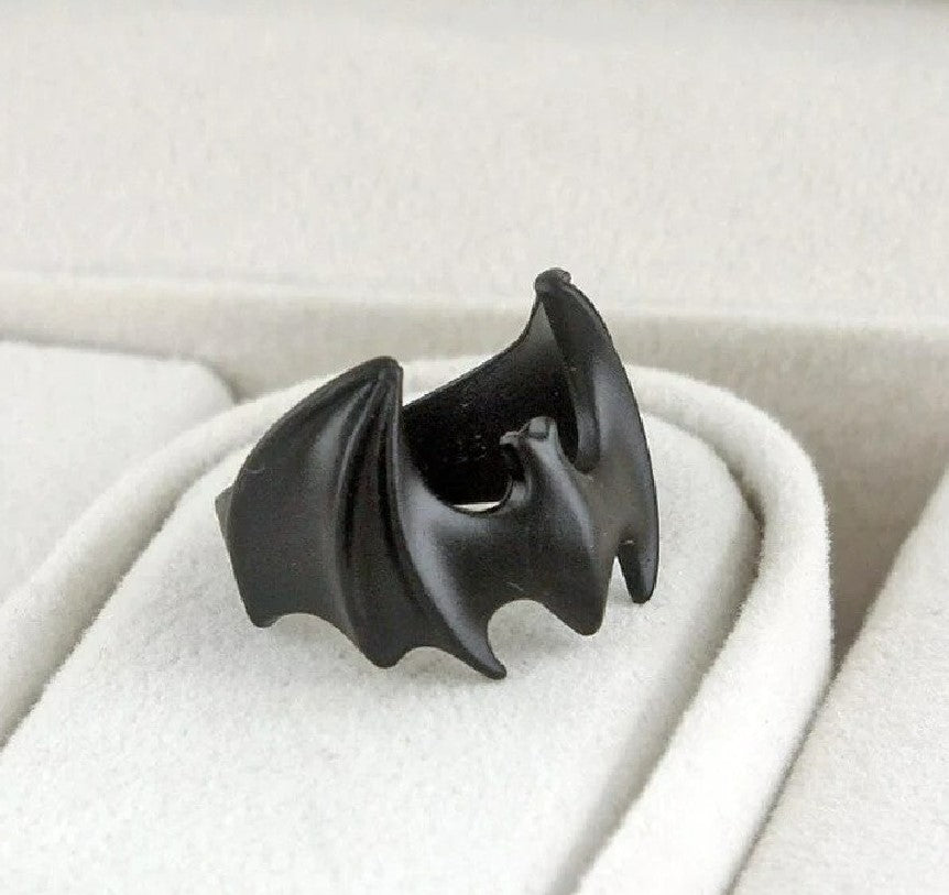 Ominous Black Batman 'Dark Knight' Open Domineering Ring