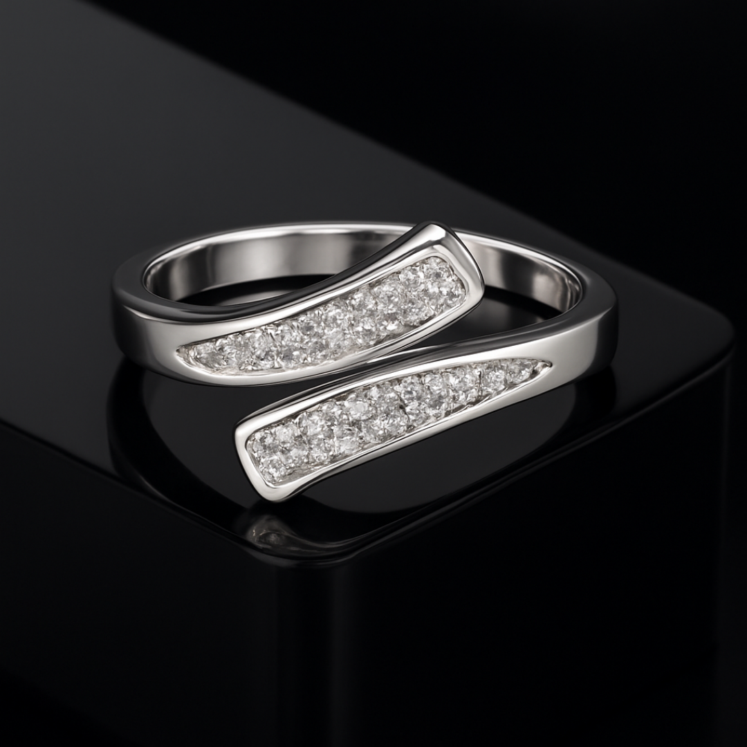 925 Sterling Silver CZ Cubic Zirconia Engagement Ring