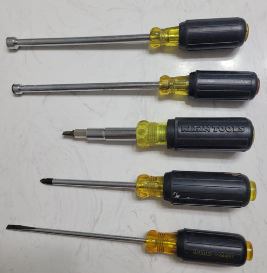 Five Mixed Brands Mechanics and Electricians Tools