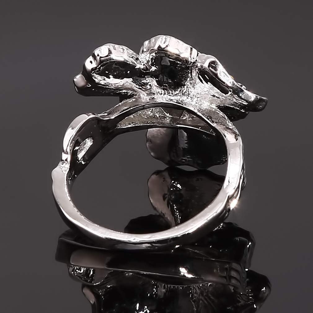 Sterling Silver Blue Iris Flower Crystals Ring