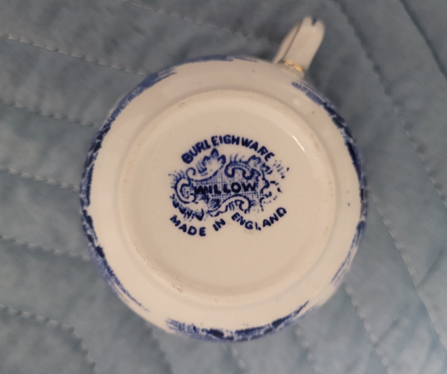 Burleigh Ware Blue Willow Gold Trim 14pc Set