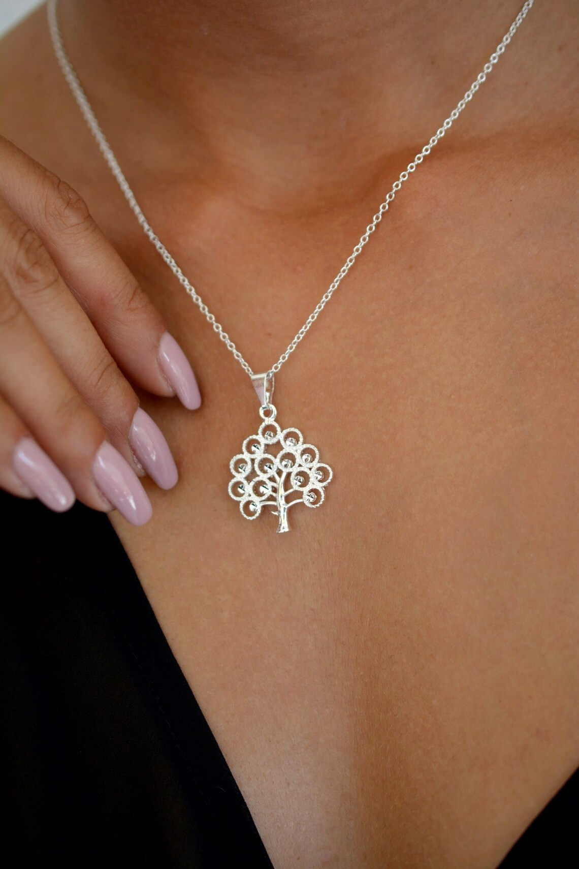 925 Sterling Silver Tree of Life Necklace & Chain