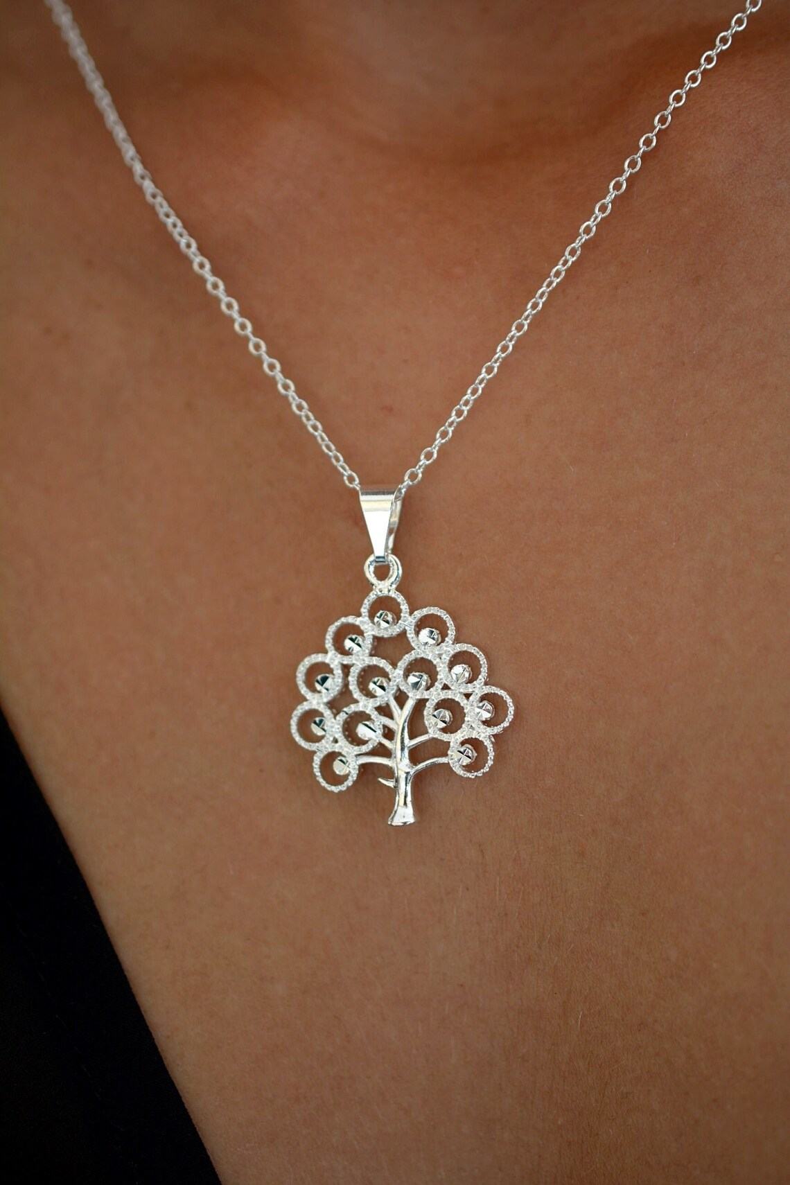 925 Sterling Silver Tree of Life Necklace & Chain