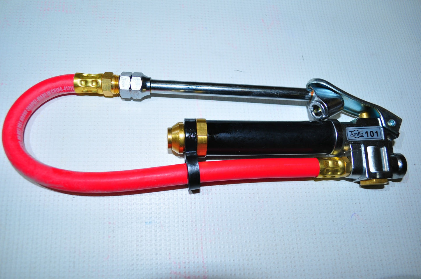Amflo 101 Inflator Gauge, HD, Swivel Dual Foot Chuck Solid brass bar cali 120PSI