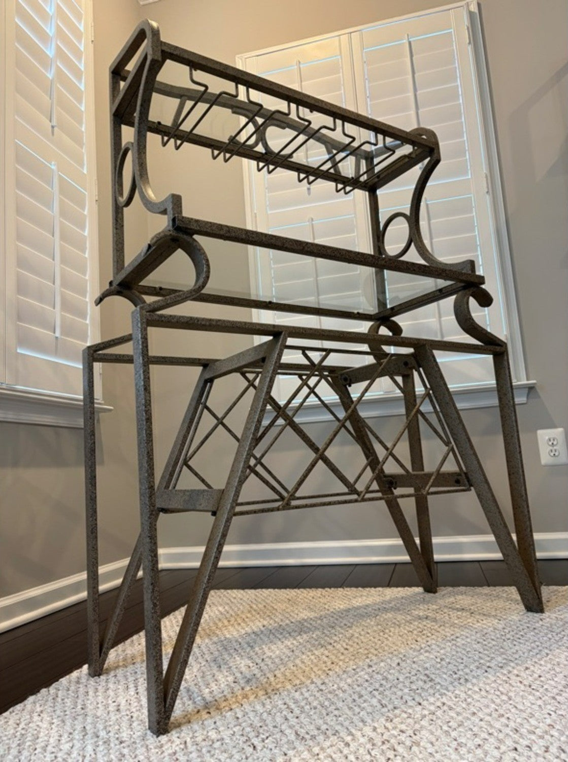 Wine Rack with Glass Shelves & Wine Storage