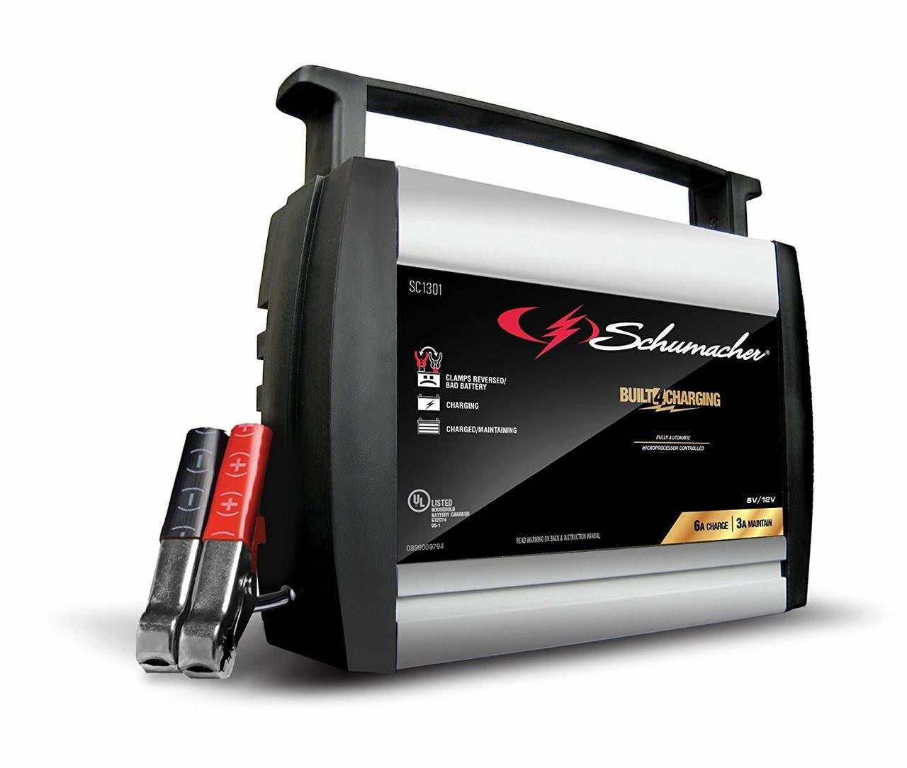 Schumacher SC1301 6 Amp 3 Amp 6V/12V Fully Automatic Smart Battery Charger