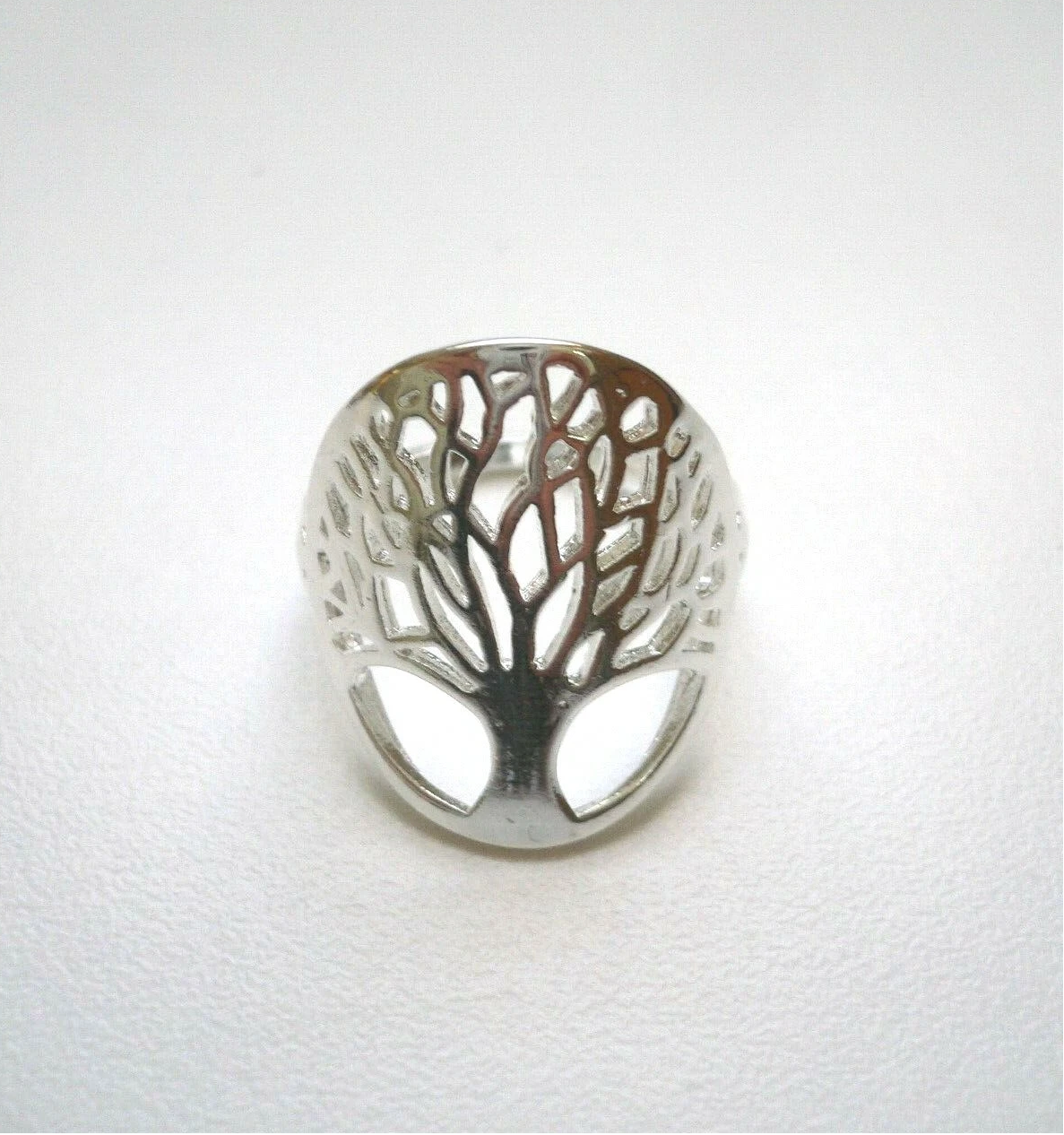 Retro 925 Sterling Silver Tree Of Life Hollow Ring