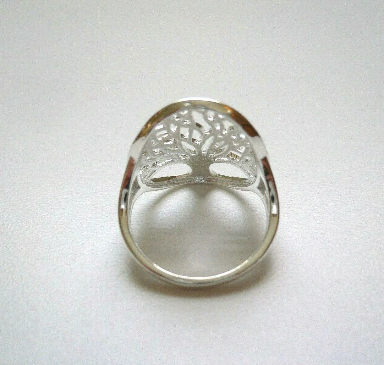 Retro 925 Sterling Silver Tree Of Life Hollow Ring