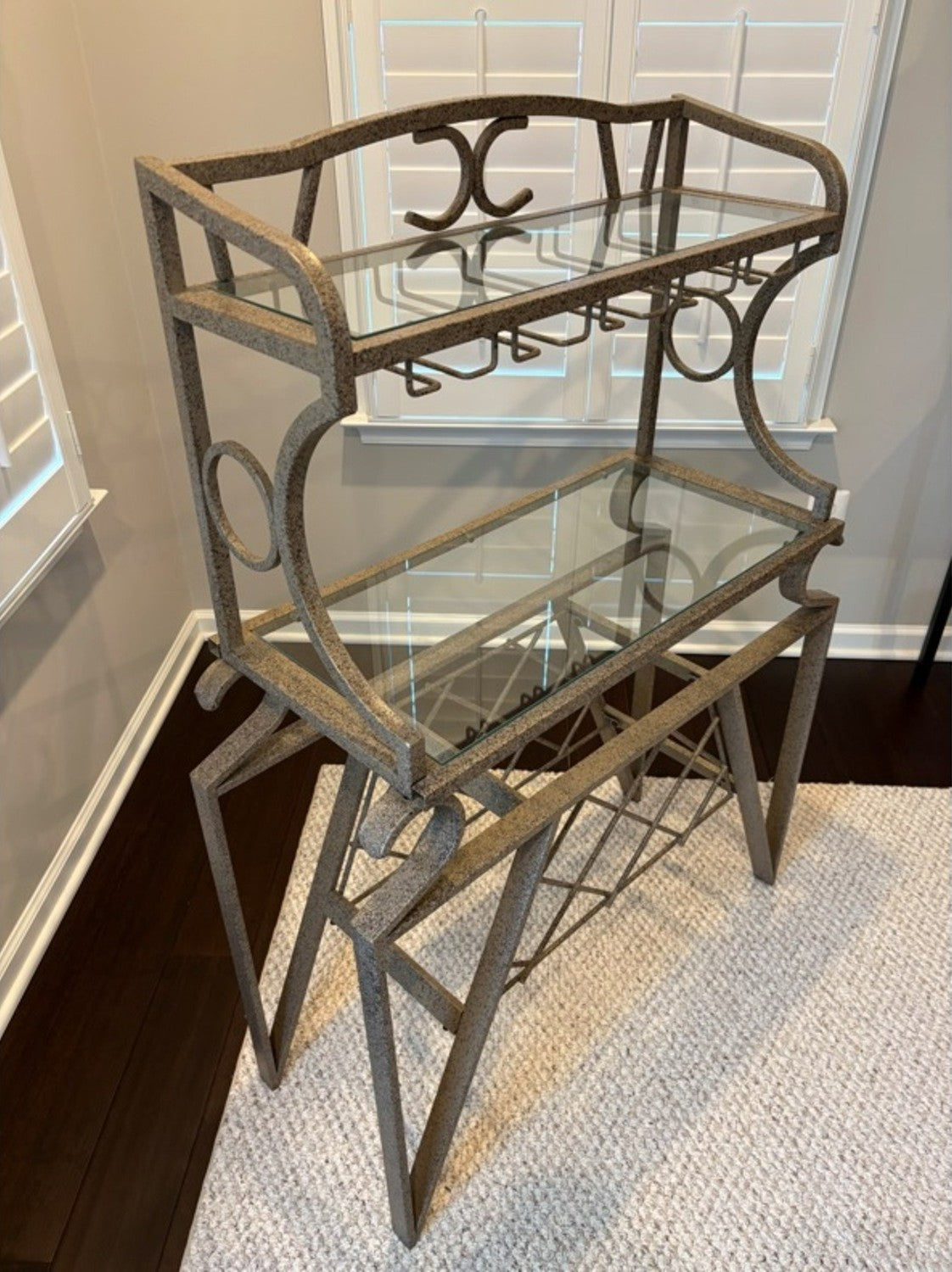 Wine Rack with Glass Shelves & Wine Storage