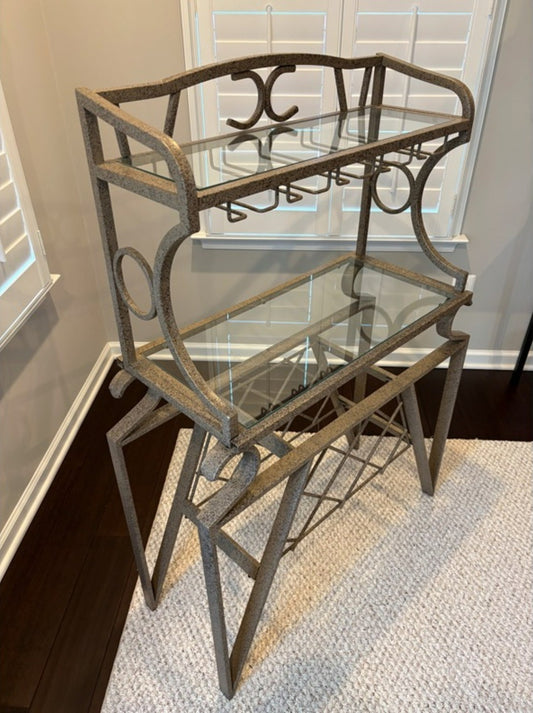 Wine Rack with Glass Shelves & Wine Storage