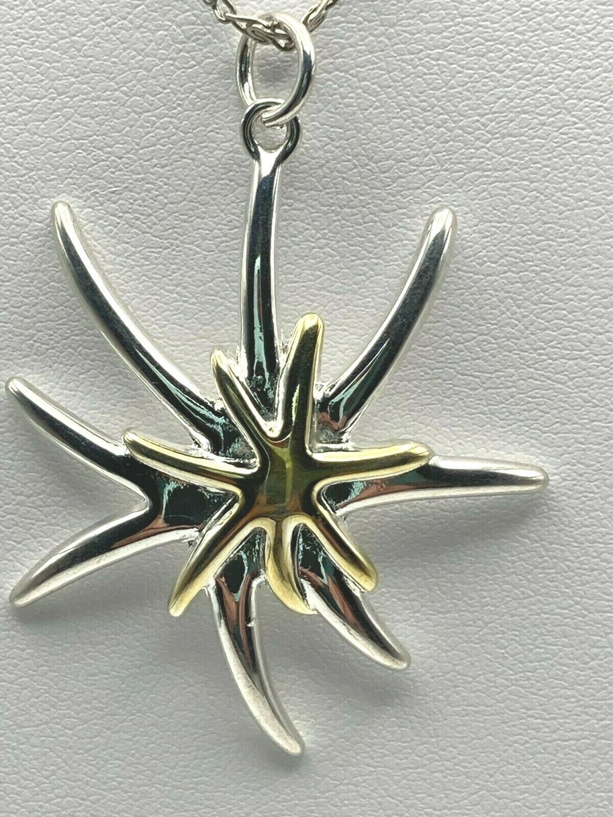 925 Sterling Silver Retro Starfish Noble Necklace & Chain