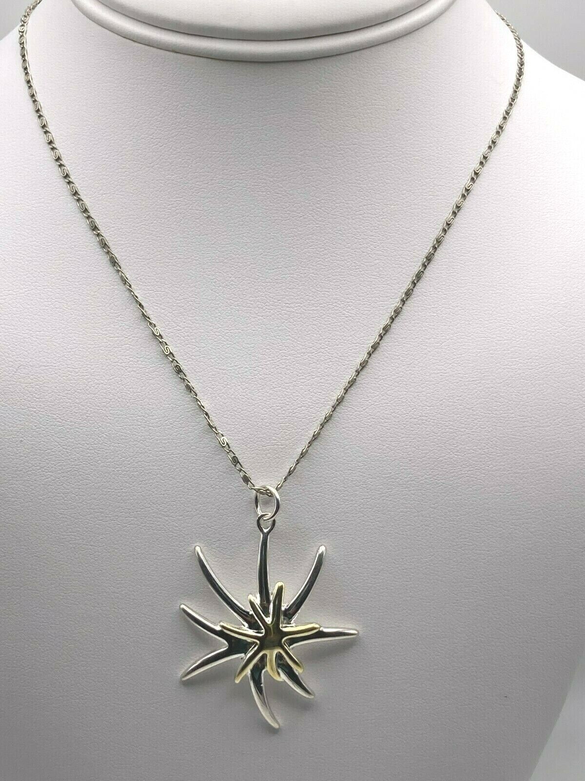 925 Sterling Silver Retro Starfish Noble Necklace & Chain