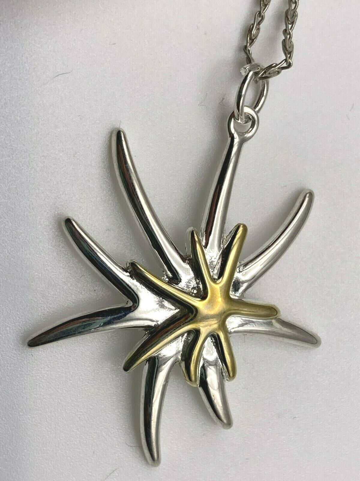 925 Sterling Silver Retro Starfish Noble Necklace & Chain