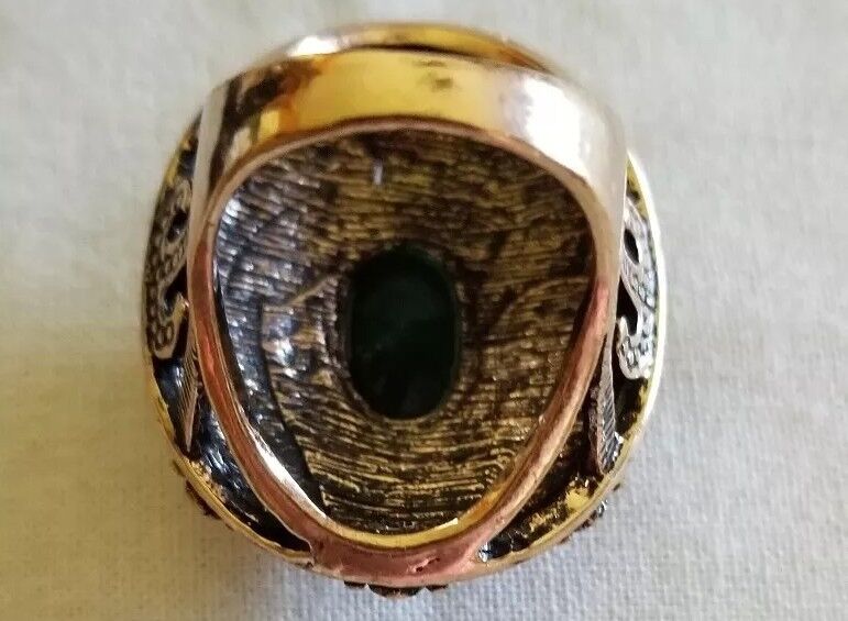 Victorian Green Mosaic Turkish Antique Gold Ring