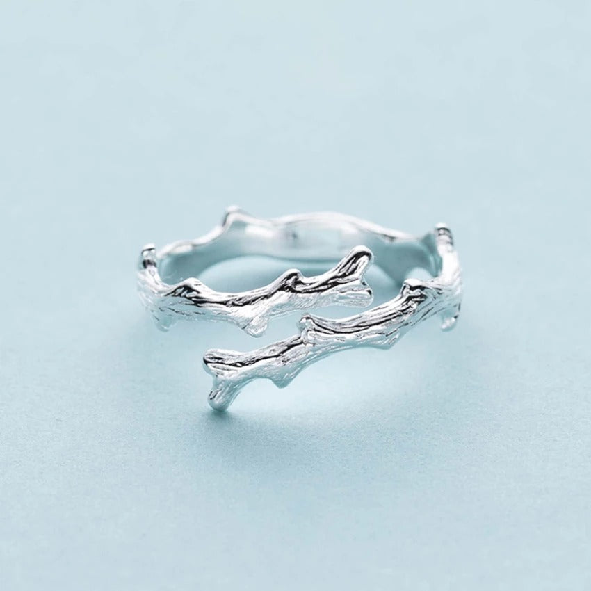 Sterling Silver Tree Branch Unique Open Ring