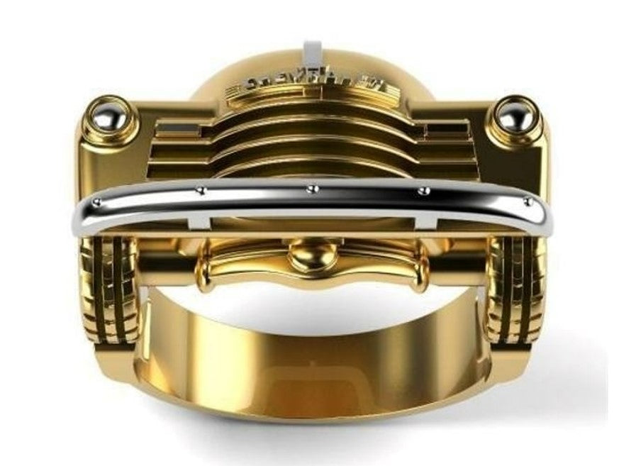 Two-tone Mechanical Precision Car Model ring