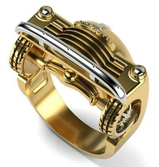 Two-tone Mechanical Precision Car Model ring