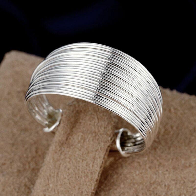 925 Sterling Silver Multi Strand Unique Open Ring